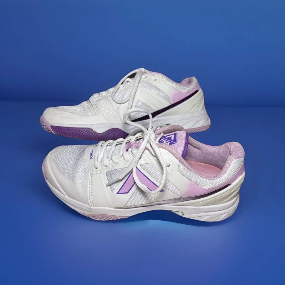 Rare Tyrol Women's Striker Pro V pickleball White Purple shoes  - Size 9